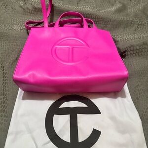 Telfar Azalea Pink Vegan Leather Tote Bag